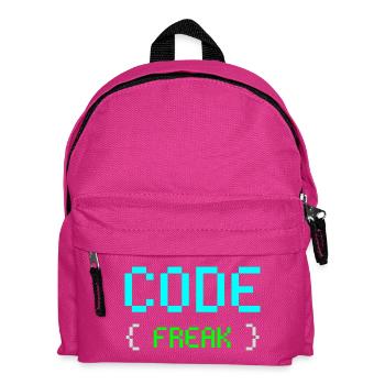 Pixel Code Freak Neon Tee - Kids' Backpack - fuchsia - Front