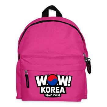 WOW! Korea – Koreanisches Kultur Design - Kinder Rucksack - Fuchsia - Vorne