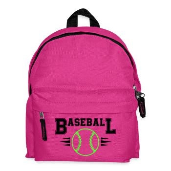 Balle de baseball néon avec points illuminés - Sac à dos Enfant - fuchsia - Devant