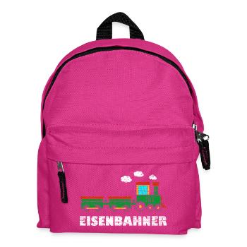Eisenbahner Kinder Lokomotive Eisenbahn - Kinder Rucksack - Fuchsia - Vorne
