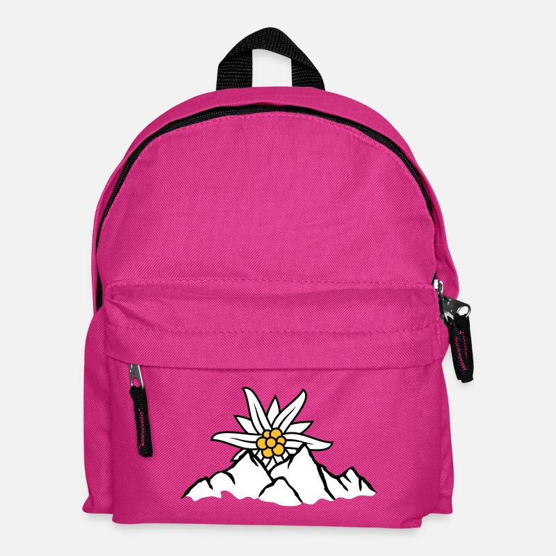 Sonne Bergblume Edelweiss - Kinder Rucksack - Fuchsia