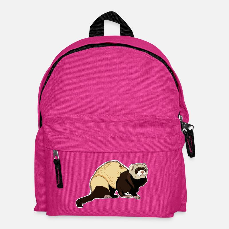 Frettchen - Kinder Rucksack - Fuchsia