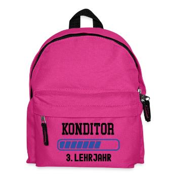 Ausbildung Konditor 3. Lehrjahr Konditorausbildung - Kinder Rucksack - Fuchsia - Vorne