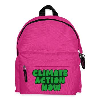 Klimaschutz jetzt - Kinder Rucksack - Fuchsia - Vorne