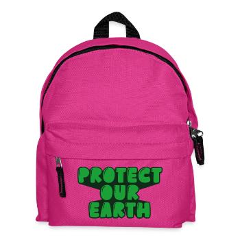 Beschütze unsere Erde - Kinder Rucksack - Fuchsia - Vorne