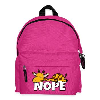 Lazy Giraffe Nope Not Today Lazy Africa - Kids' Backpack - fuchsia - Front