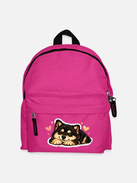 Gemütlicher finnischer Lapphund - Kinder Rucksack - Fuchsia
