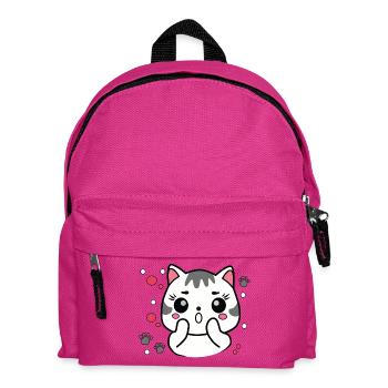 Surprised Cute Cat - Kids' Backpack - fuchsia - Front