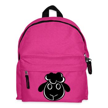 Schwarzes Schaf Gesicht Kopf Klein Süß Niedlich - Kinder Rucksack - Fuchsia - Vorne