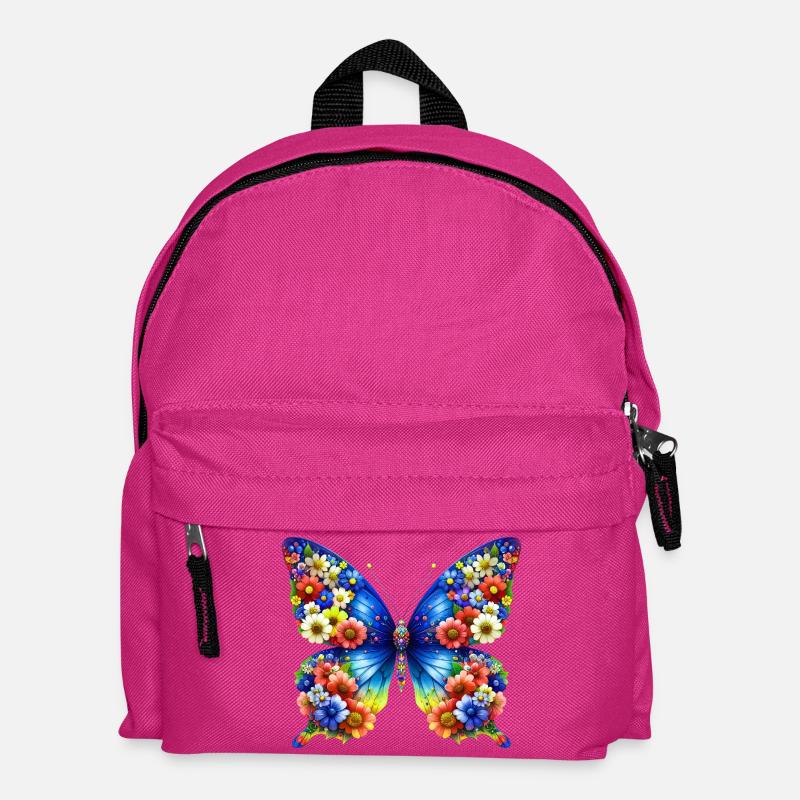 Schmetterling - Kinder Rucksack - Fuchsia