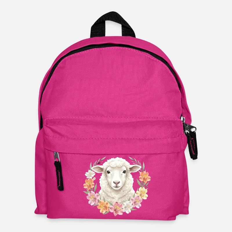 Weisses Schaf - Kinder Rucksack - Fuchsia