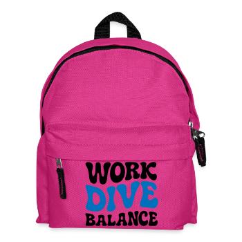 Work Dive Balance Taucher-Geschenk - Kinder Rucksack - Fuchsia - Vorne