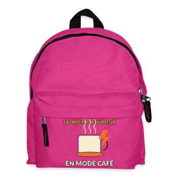 Mode Café Humeur Dynamique - Sac à dos Enfant - fuchsia - Devant