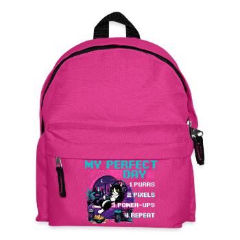 Gamer Gaming Cat Video Game - Kids' Backpack - fuchsia - Front