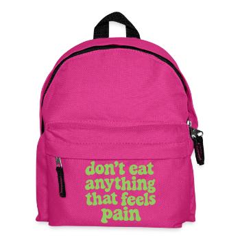 Werde vegan und rette die Tiere - Kinder Rucksack - Fuchsia - Vorne