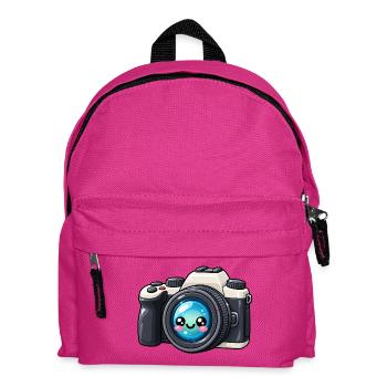 Kawaii Kamera Blickfang - Kinder Rucksack - Fuchsia - Vorne
