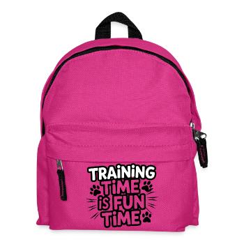  Training Time Is Fun Time Hundetraining Für - Kinder Rucksack - Fuchsia - Vorne