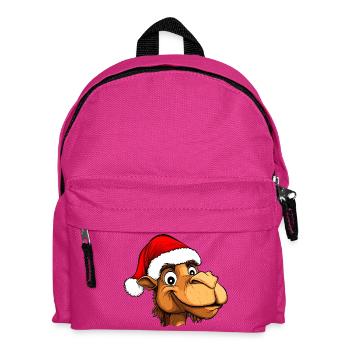 Kamele Christmas - Kinder Rucksack - Fuchsia - Vorne