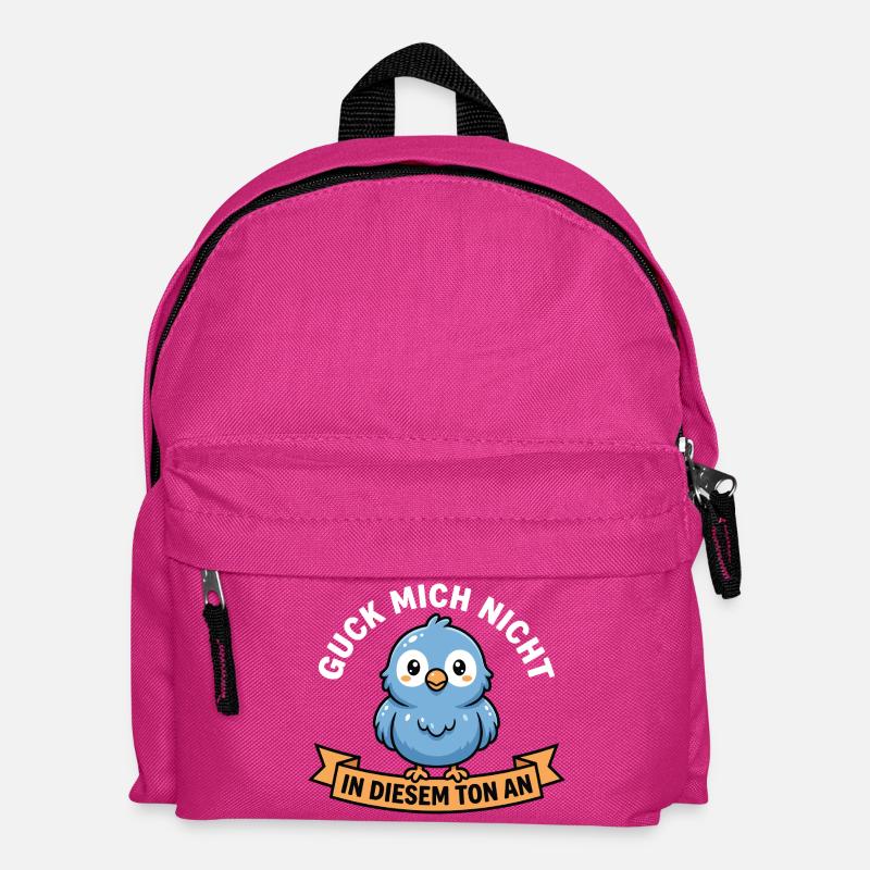 Don't look at me in that tone! Bird Design - Kids' Backpack - fuchsia