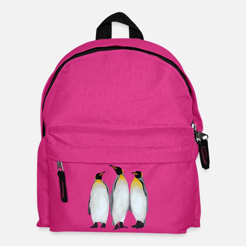 Drei Pinguine - Kinder Rucksack - Fuchsia