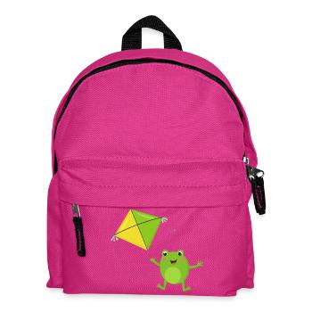 Une grenouille verte fait voler un cerf-volant – Fu - Sac à dos Enfant - fuchsia - Devant