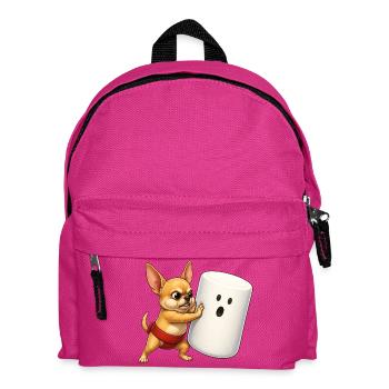 Chihuahua Sumo Wrestling Marshmallow-Design - Kinder Rucksack - Fuchsia - Vorne