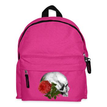 Gothic Wicca Goth Okkult Skullmystic Blumen - Kinder Rucksack - Fuchsia - Vorne