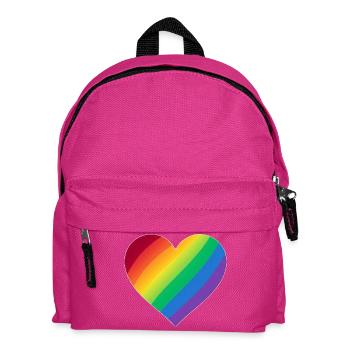 Gradient Rainbow Heart - Kinder Rucksack - Fuchsia - Vorne