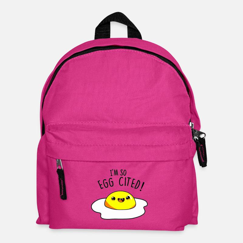 Egg-Cited Design - Kids' Backpack - fuchsia