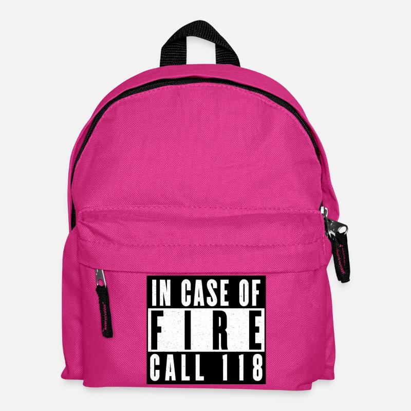 Feueralarm Notruf Design - Kinder Rucksack - Fuchsia