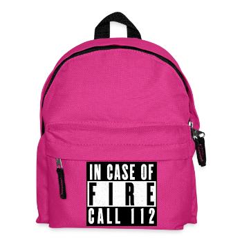 Feueralarm Notruf Design - Kinder Rucksack - Fuchsia - Vorne