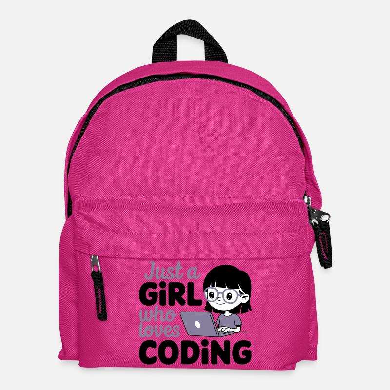 Nur ein Mädchen, das das Programmieren liebt - Kinder Rucksack - Fuchsia