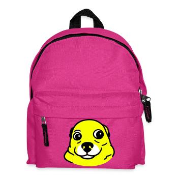 Ängstlicher Hund im Pop Art Stil - Kinder Rucksack - Fuchsia - Vorne