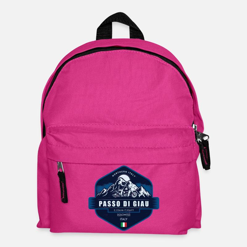 Passo di Giau , Malerischer Dolomiten-Gebirgspass, - Kinder Rucksack - Fuchsia