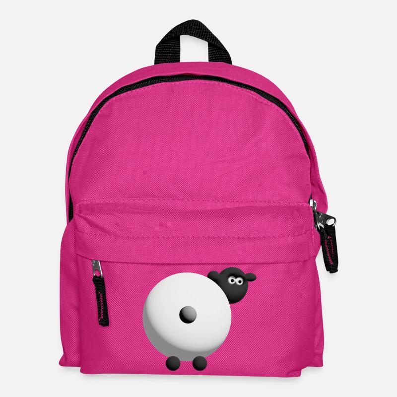 Schaf 3D Kuschel-Design - Kinder Rucksack - Fuchsia