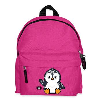 Pingouin drôle d’Halloween avec costume de toile d’araignée - Sac à dos Enfant - fuchsia - Devant