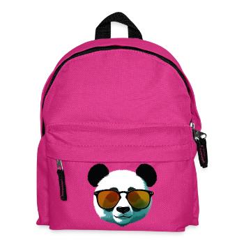 Panda with Sunglasses Gradient - Kids' Backpack - fuchsia - Front