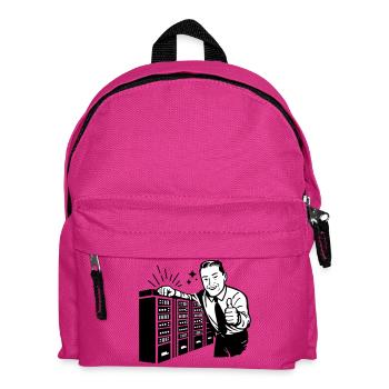 Rétro IT Admin Smiling – Support technique vintage - Sac à dos Enfant - fuchsia - Devant