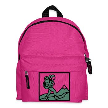Hiker Backpack Mountains Hiking Women Wanderlust - Kids' Backpack - fuchsia - Front