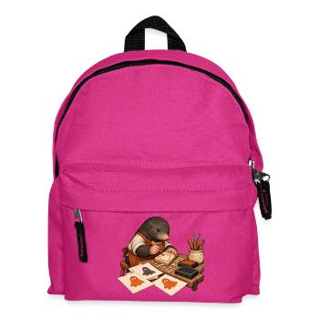 Maulwurf schnitzt einen Geisterstempel - Kinder Rucksack - Fuchsia - Vorne