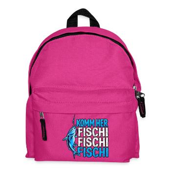 Komm Herr Fischi Angler - Kinder Rucksack - Fuchsia - Vorne