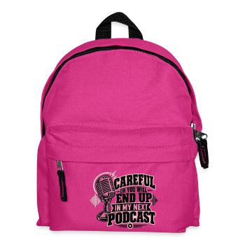 Lustiger Podcaster Content Creator Blogger Media Art - Kinder Rucksack - Fuchsia - Vorne