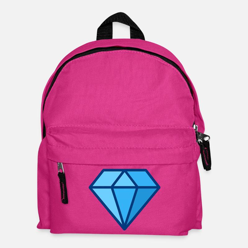 Geometrischer Diamant - Kinder Rucksack - Fuchsia