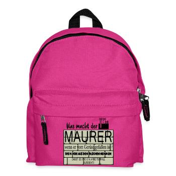 Lustige Maurer - Kinder Rucksack - Fuchsia - Vorne