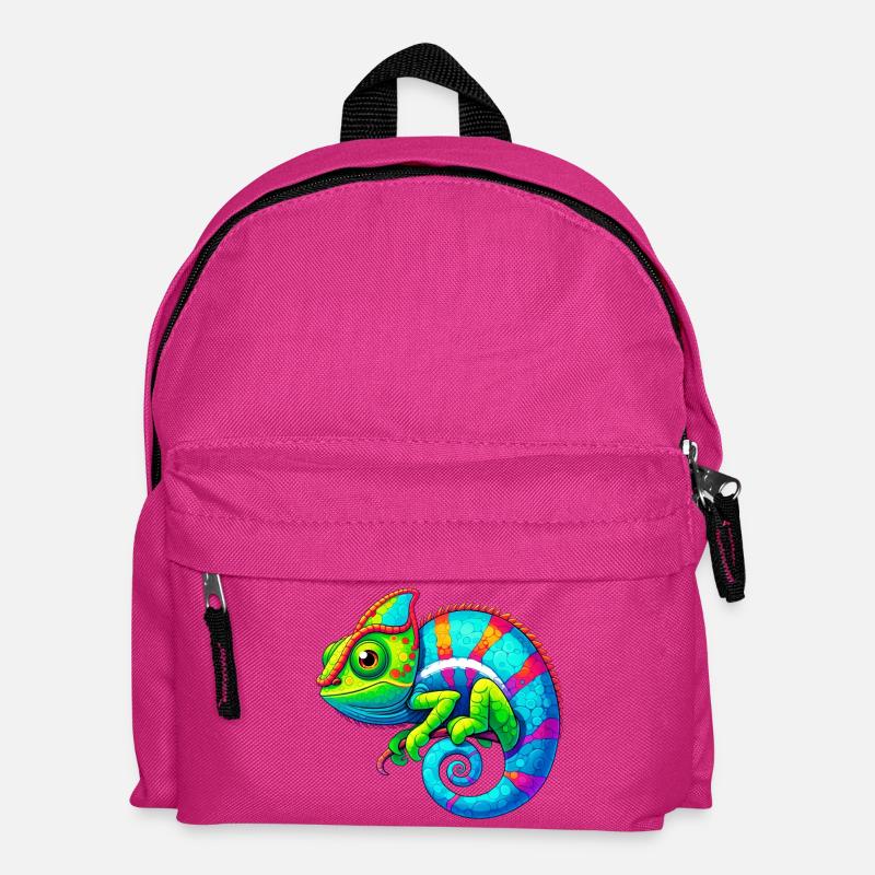 Chamäleon - Kinder Rucksack - Fuchsia
