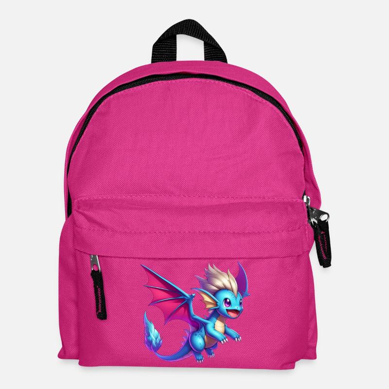 Drache - Kinder Rucksack - Fuchsia