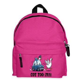 Gans auf der Flucht – Polizeiverfolgungsjagd - Kinder Rucksack - Fuchsia - Vorne
