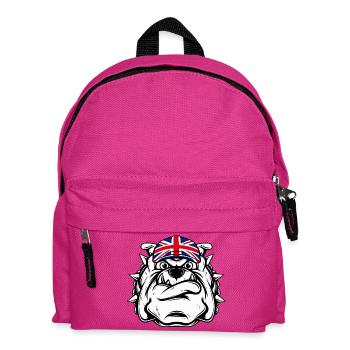 Britische Bulldogge - Kinder Rucksack - Fuchsia - Vorne