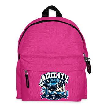 Agility Hund Club Sprung über Hürde - Kinder Rucksack - Fuchsia - Vorne