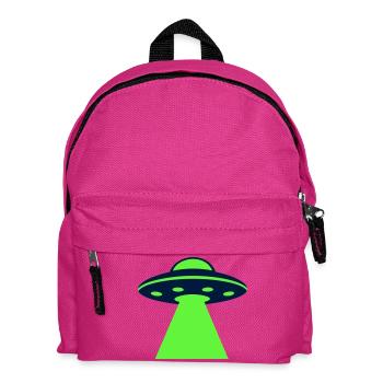 Ufo Alien Raumschiff Grafik - Kinder Rucksack - Fuchsia - Vorne